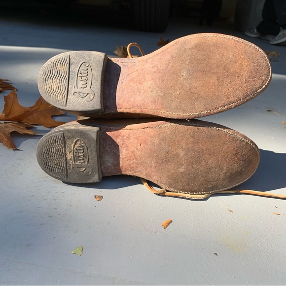 Justin Kiltie Roper Vintage 2-toned Lace Up Leather boot - Picture 8 of 9